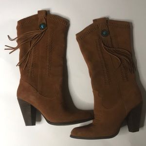 Reba Tan Suede Boots 💕 ‼️Worn Twice ‼️